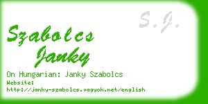 szabolcs janky business card